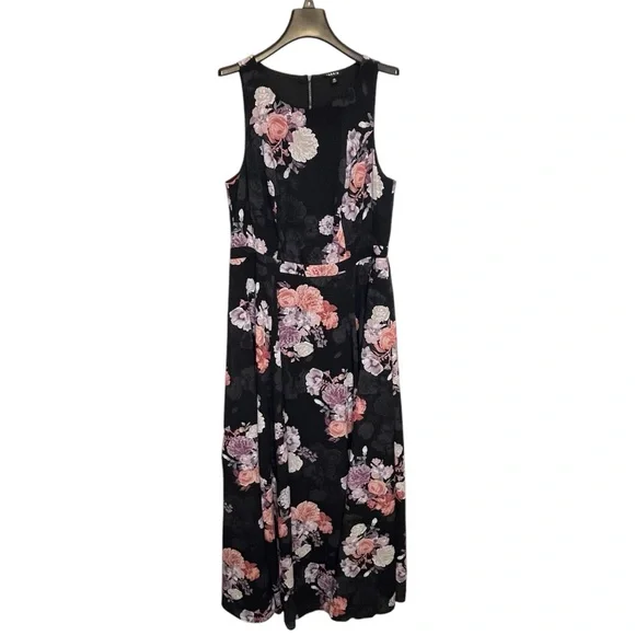 Torrid Georgette Floral Maxi Dress Romantic, Feminine, Formal, Dressy, Wedding - Picture 4 of 12